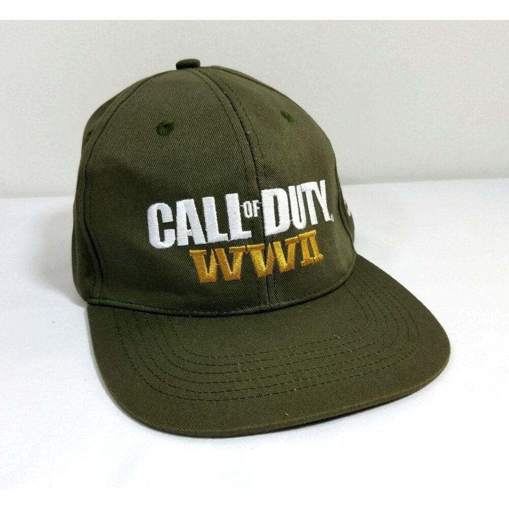 Call Of Duty Baseball Cap WWII COD Sledgehammer Games Adjustable Army Green